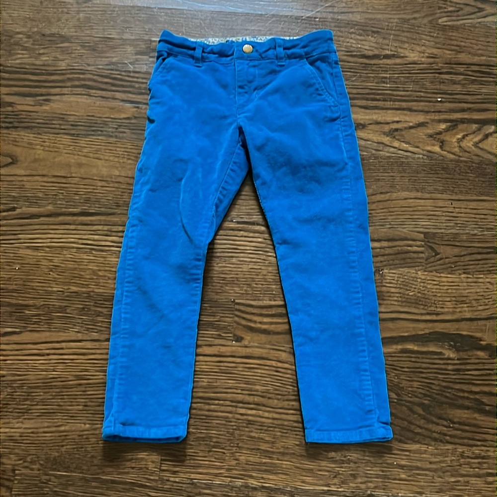 BISBY BLUE CORDUROY PANTS- TWIGGY CORD PANTS IN BLUE